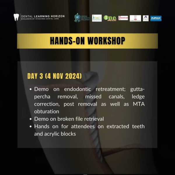 Advanced Endodontics Workshop - Tentative Schedule