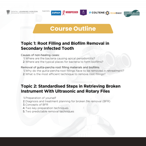 Terauchi's Non Surgical Micro-Endodontic Retreatment Masterclass Course Outline