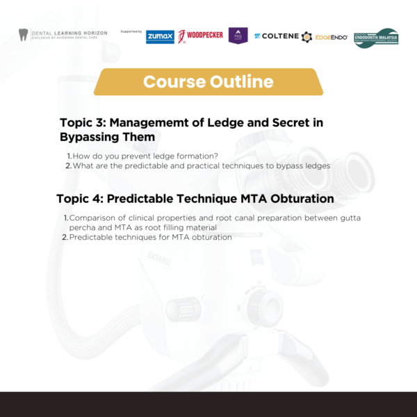 Terauchi's Non Surgical Micro-Endodontic Retreatment Masterclass Course Outline